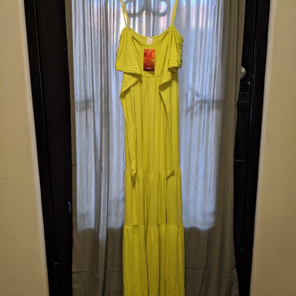 7th Roy Ruffled Maxi Dress Small